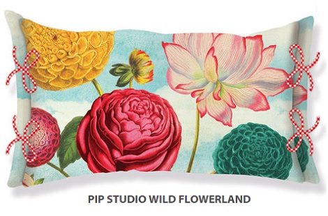 Pip Studio Wild flowerland,sierkussen, 30 x 60 cm, theo bot zwaag